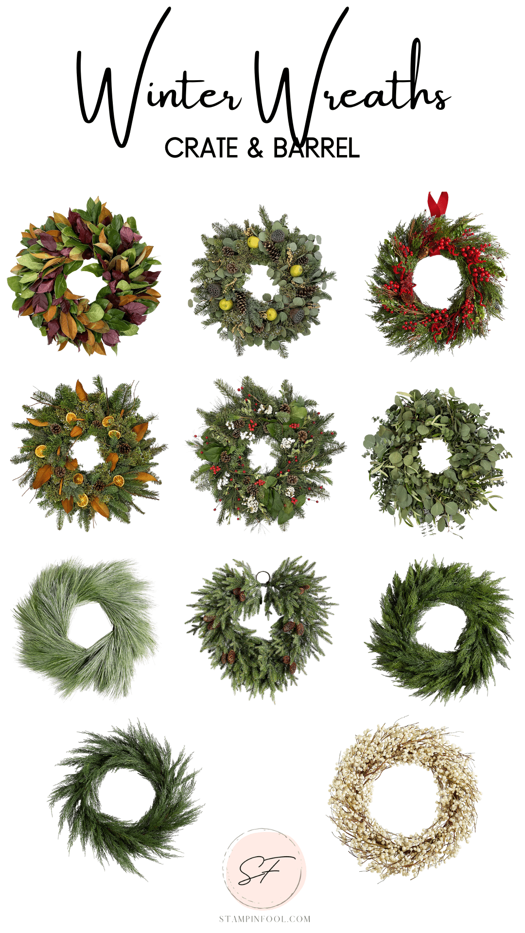 Gorgeous Front Door Wreaths for Winter