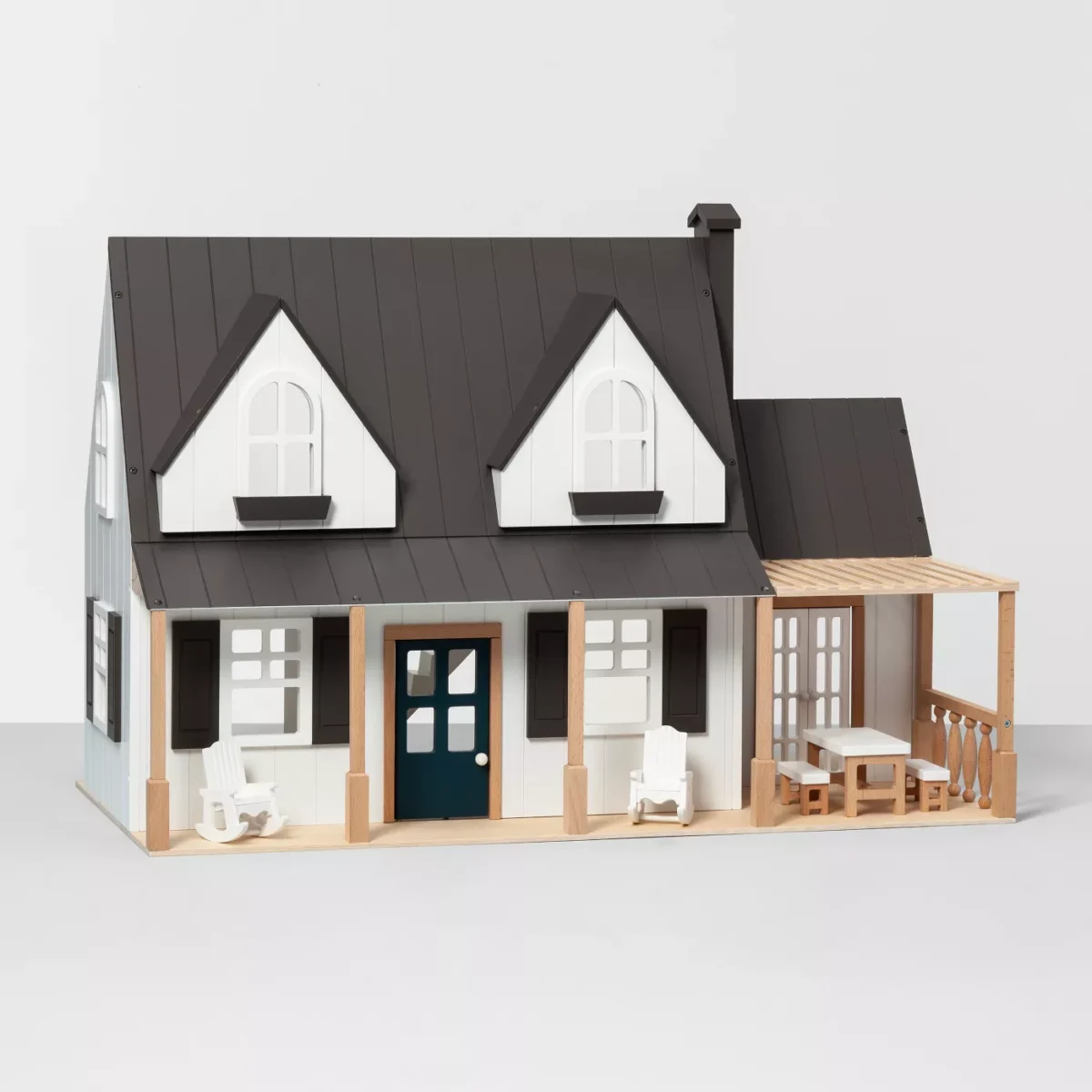 Modern Farmhouse wooden dollhouse from Hearth & Hand Magnolia at Target for girl's Christmas gifts 2021