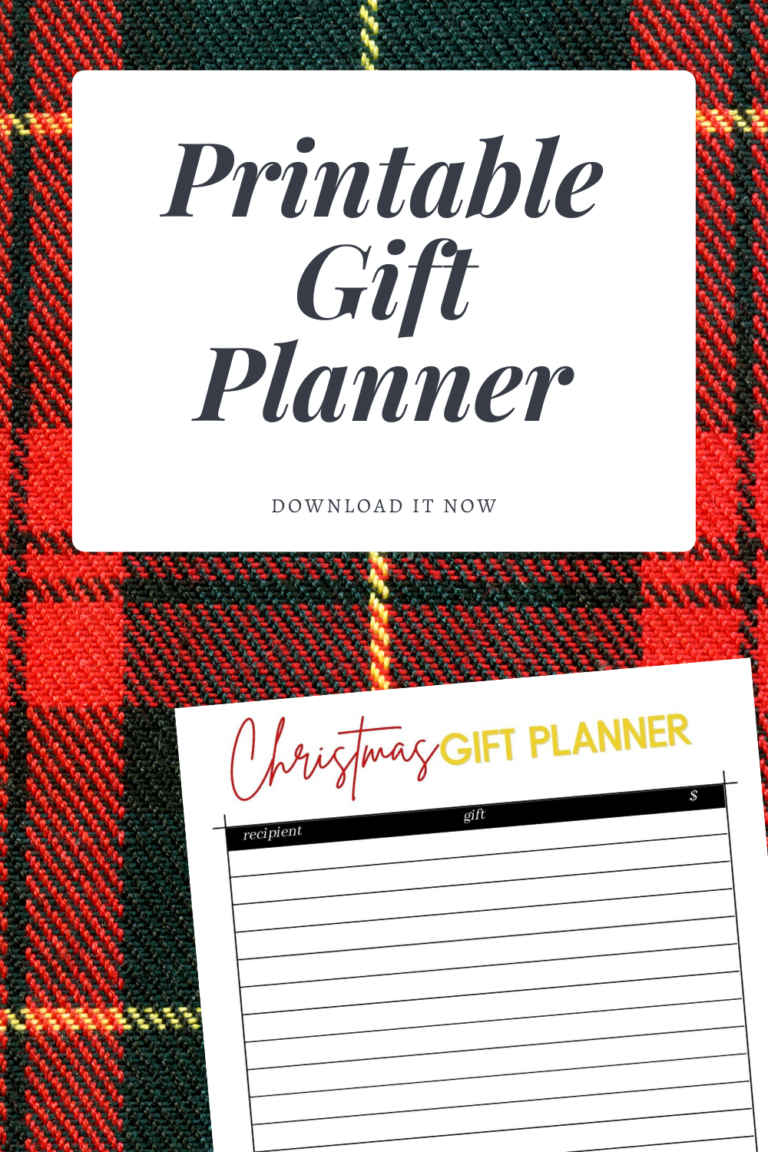 FREE Christmas Gift Planning Worksheet Printable for 2021 (PDF)