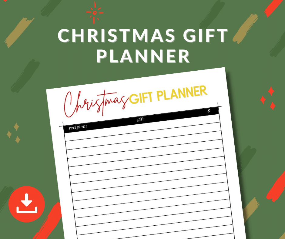 FREE Christmas Gift Planning Worksheet Printable for 2021 (PDF)