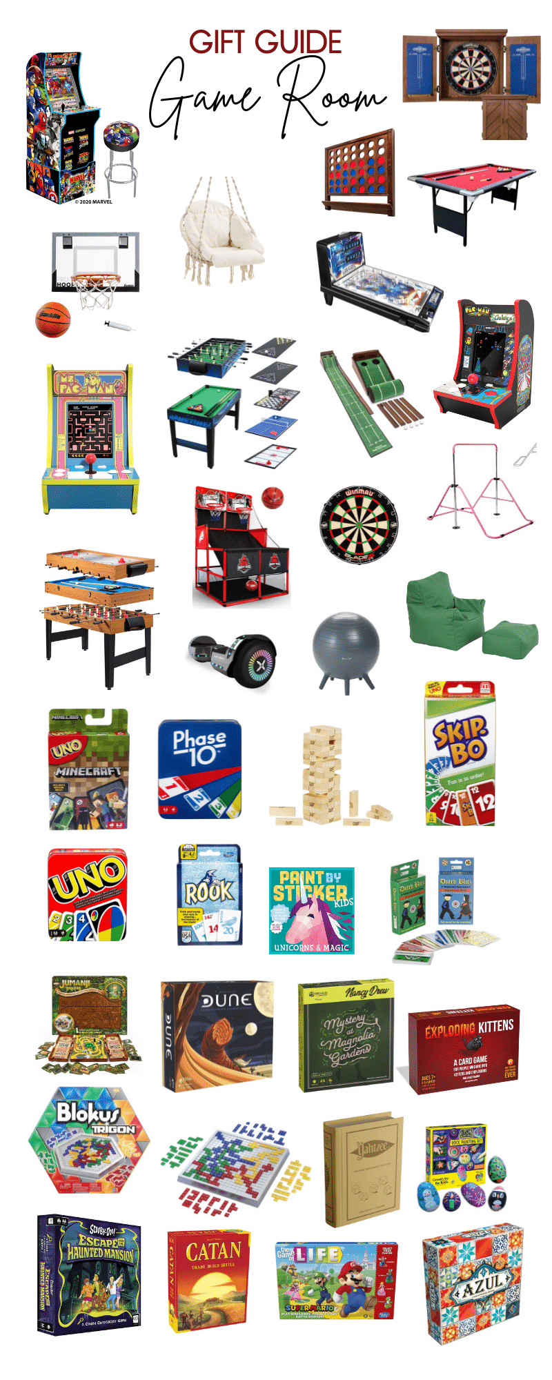 GAME ROOM GIFTS FROM AMAZON: GAME TABLES, BOARD GAMES & CARD GAMES