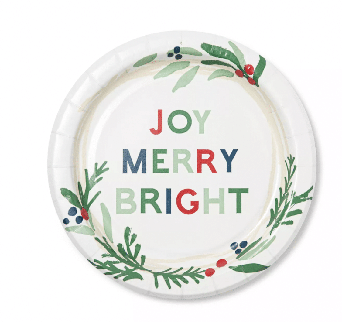 Kids Christmas Table: decorative plates for christmas party