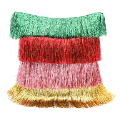 fringe christmas pillow