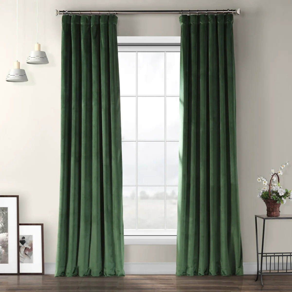 best Green velvet curatins: Half Priced Drapes Eden