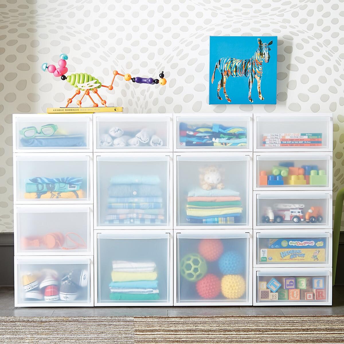 Use our Like-it Stackable Drawers in a closet, office, craft room or garage for easy, accessible storage. 