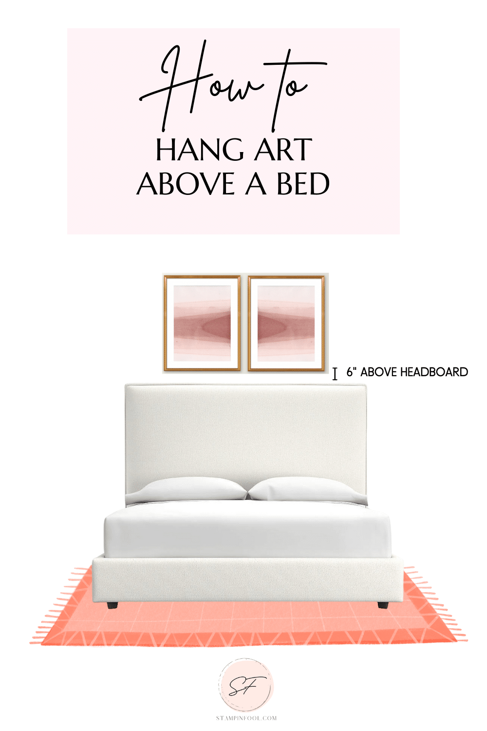 How to Hang Artwork in a Bedroom or Above the Bed