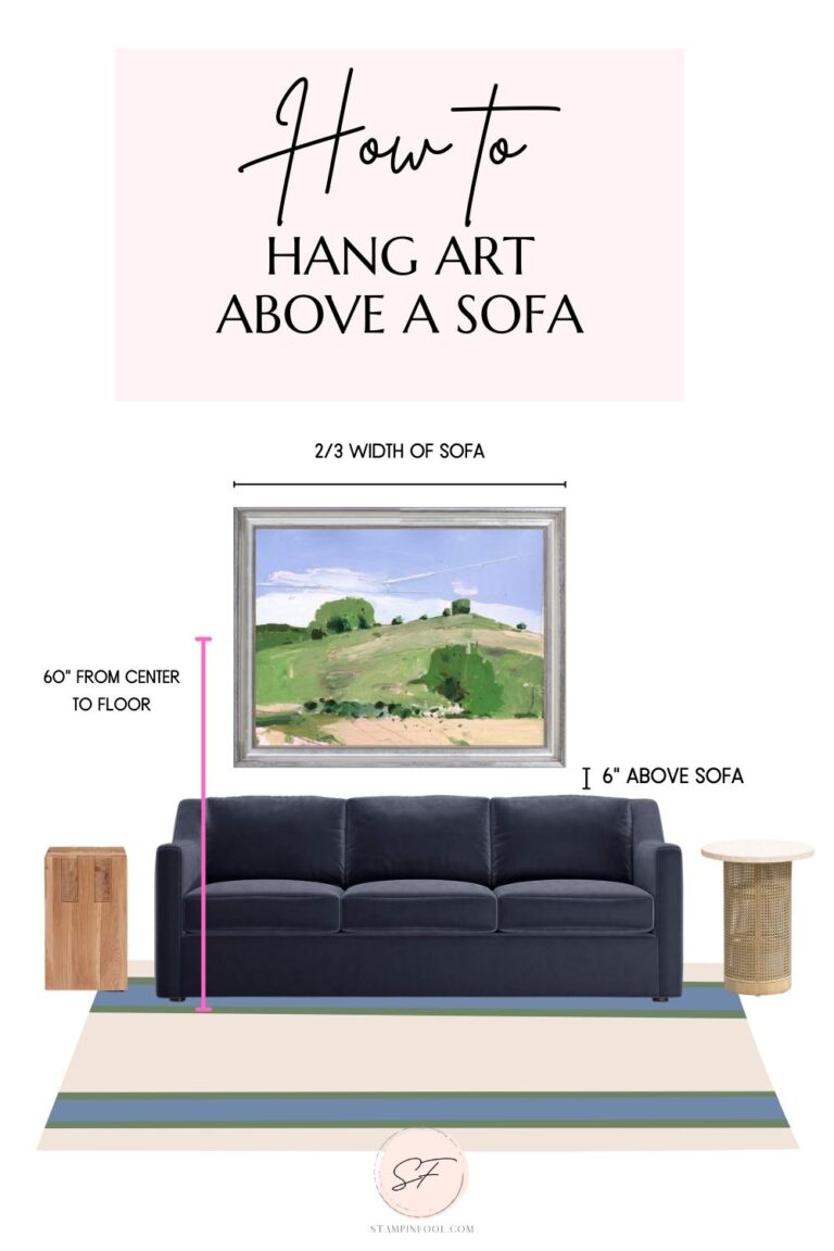 How to Hang Art Above the Sofa Like a Pro