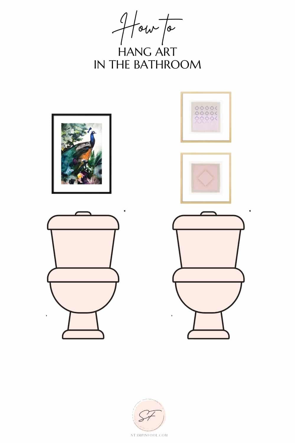 Ways-to-Hang-art-in-the-Powder-Room