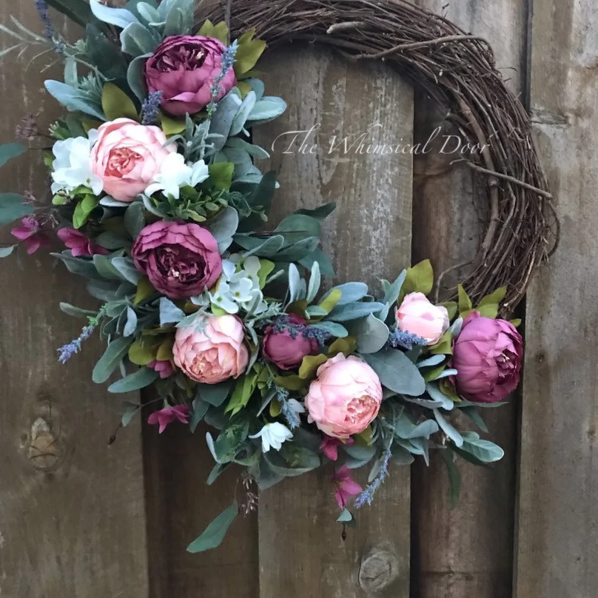 Spring Wreath with Peonies