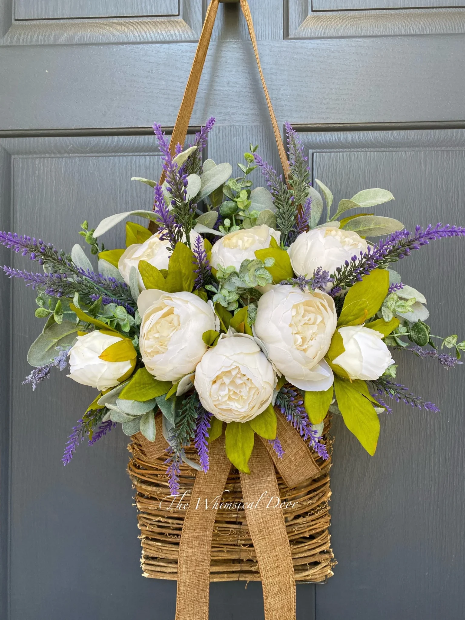 White Peony Wreath