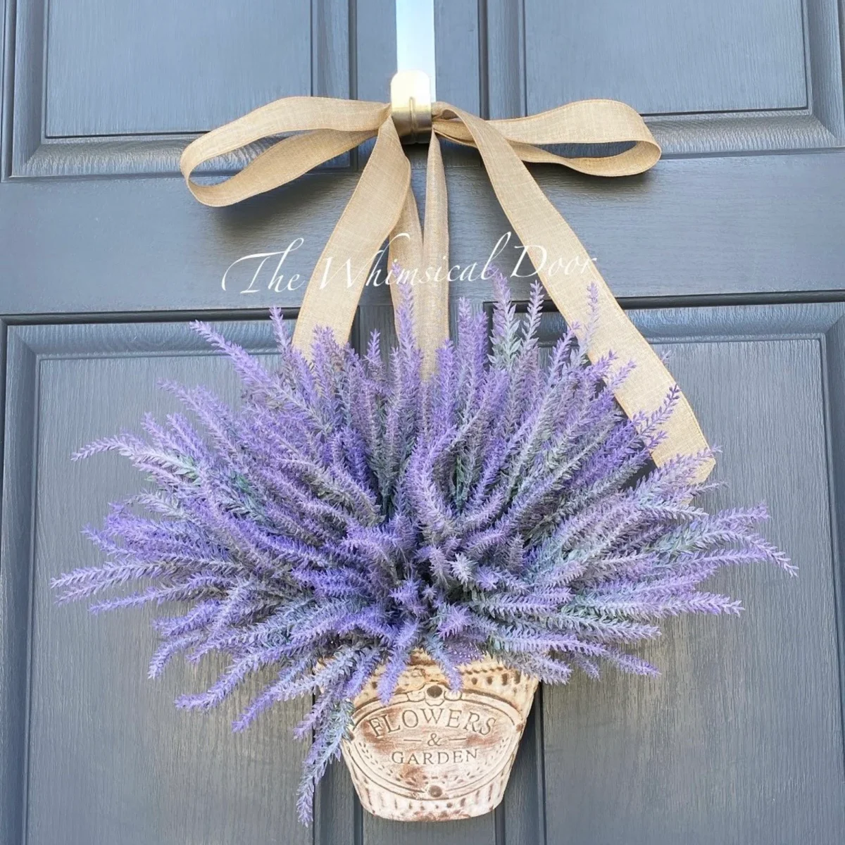 Lavendar Basket front door wreath