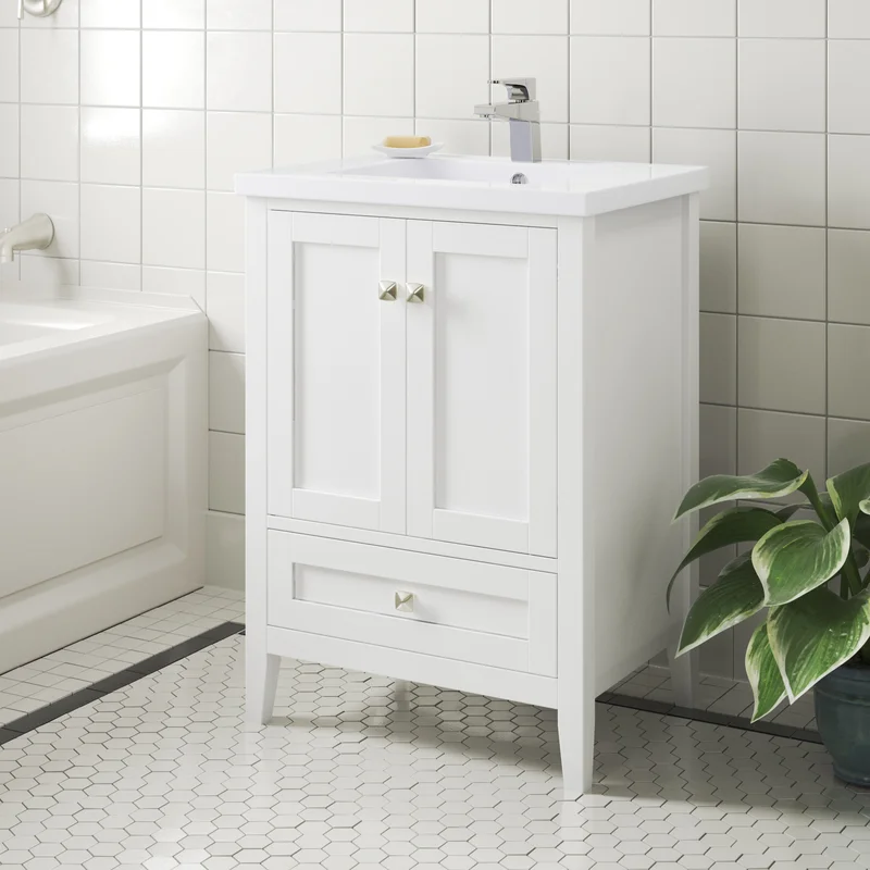 16 best bathroom vanities - 24" white scalloped vanity