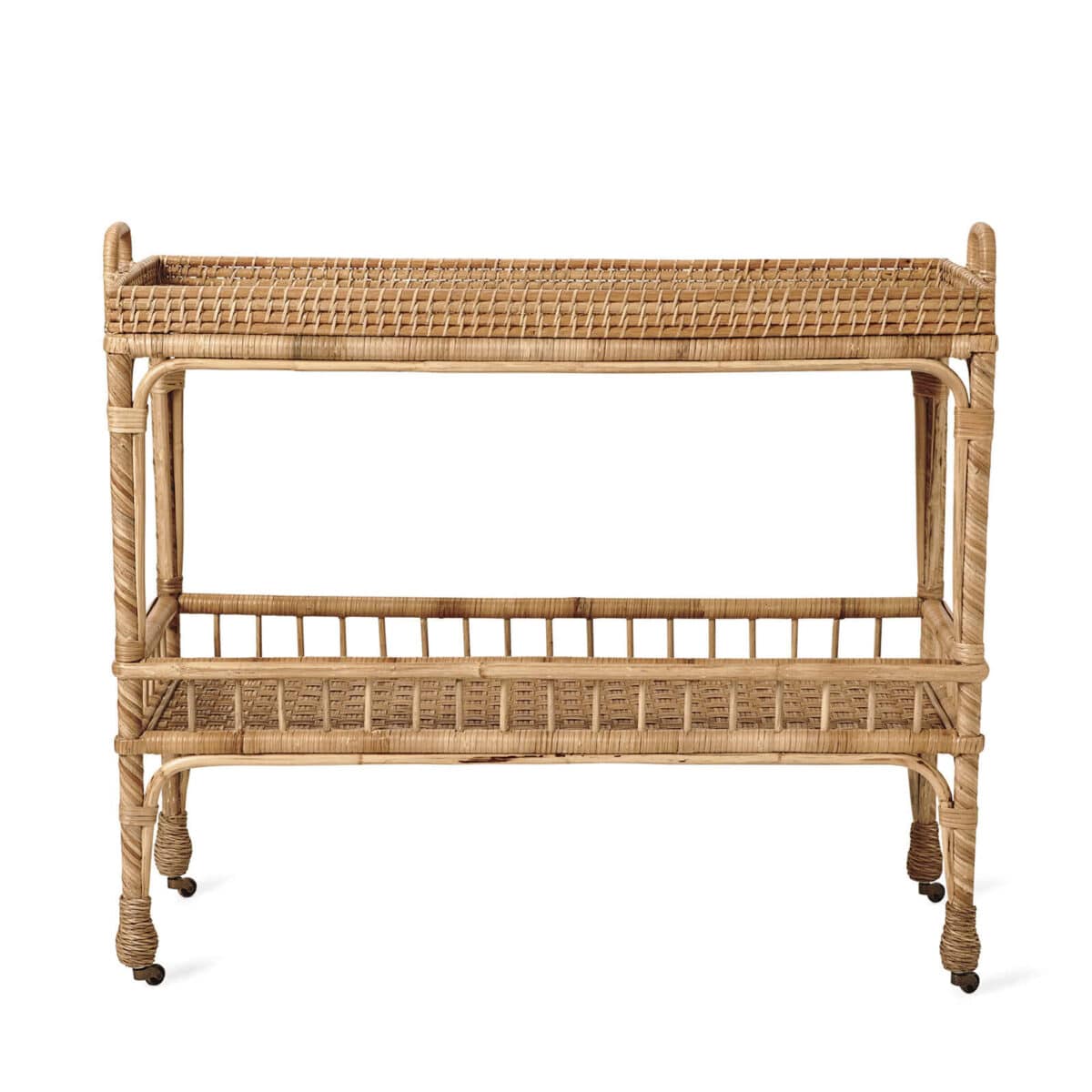 Serena & lily woven bar cart dupe