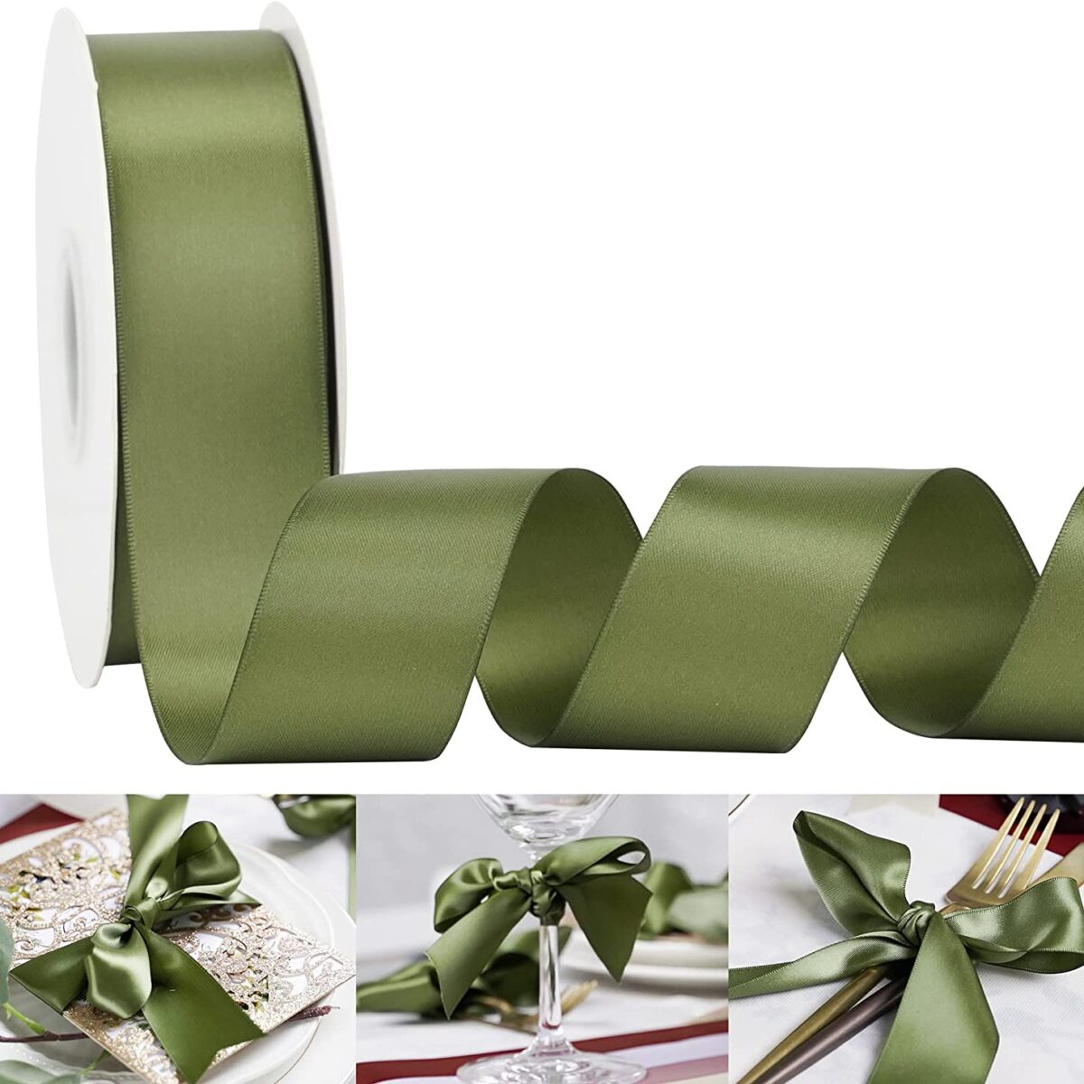 moss green christmas ribbon