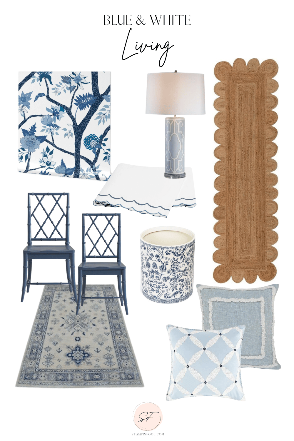 Blue and White decor