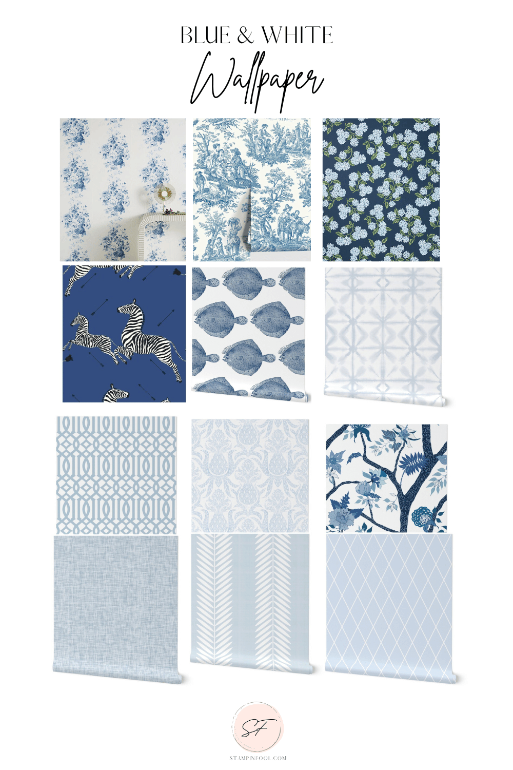 Blue and White wallpaper