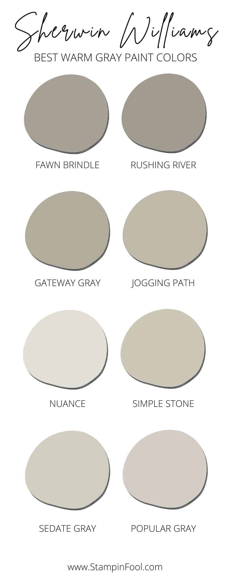 Sherwin Williams Warm Gray Paint Colors of 2023