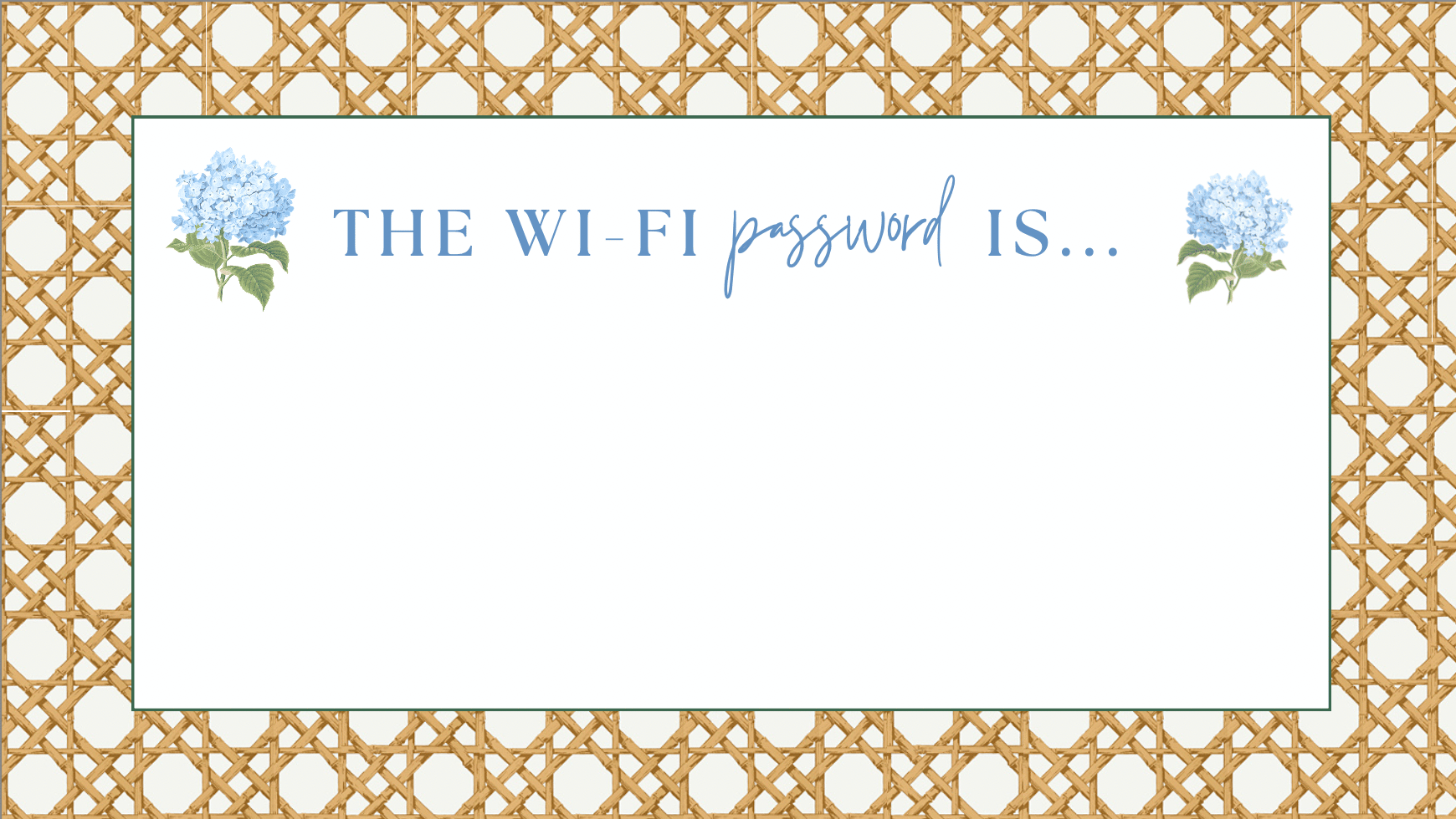 wifi password printable