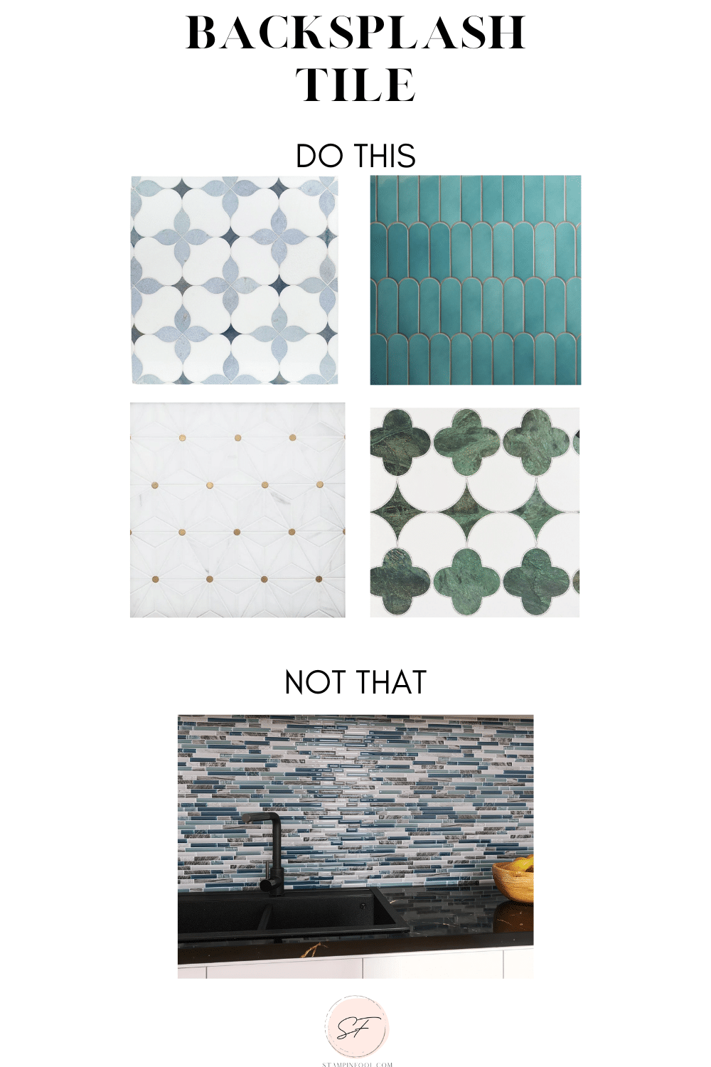 Alternatives to dated mosaic backsplash tile