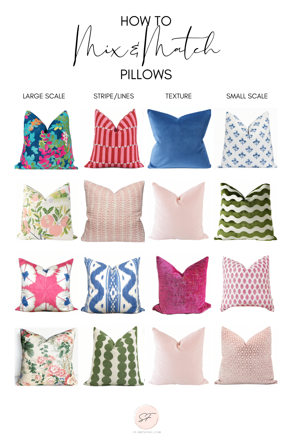 How to Mix and Match Pillows for your living room sofa