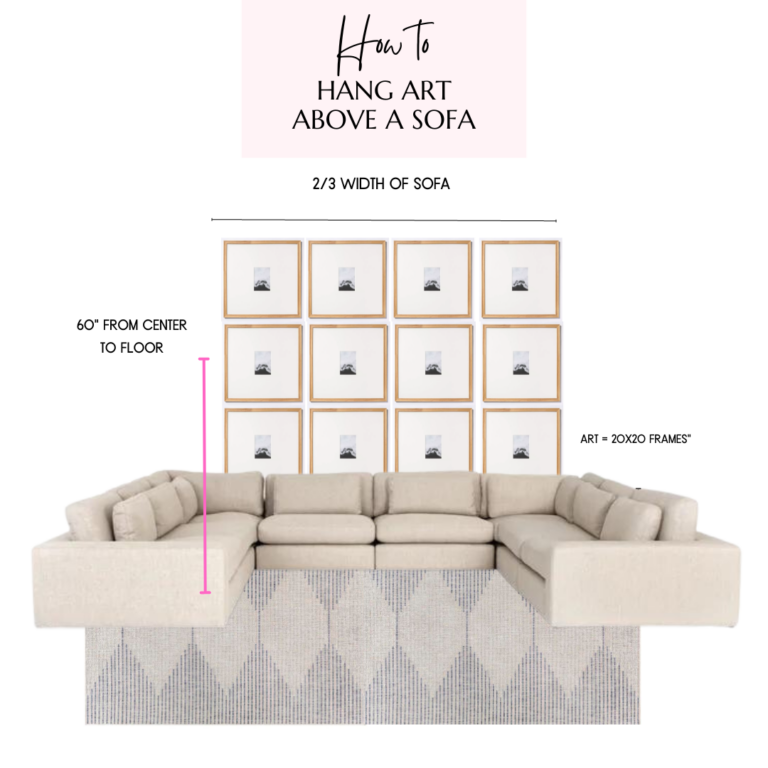 How to Hang Art Above the Sofa Like a Pro