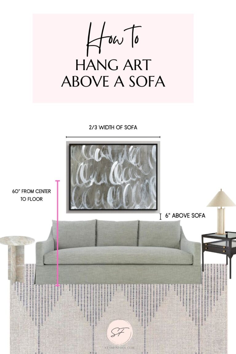 How to Hang Art Above the Sofa Like a Pro