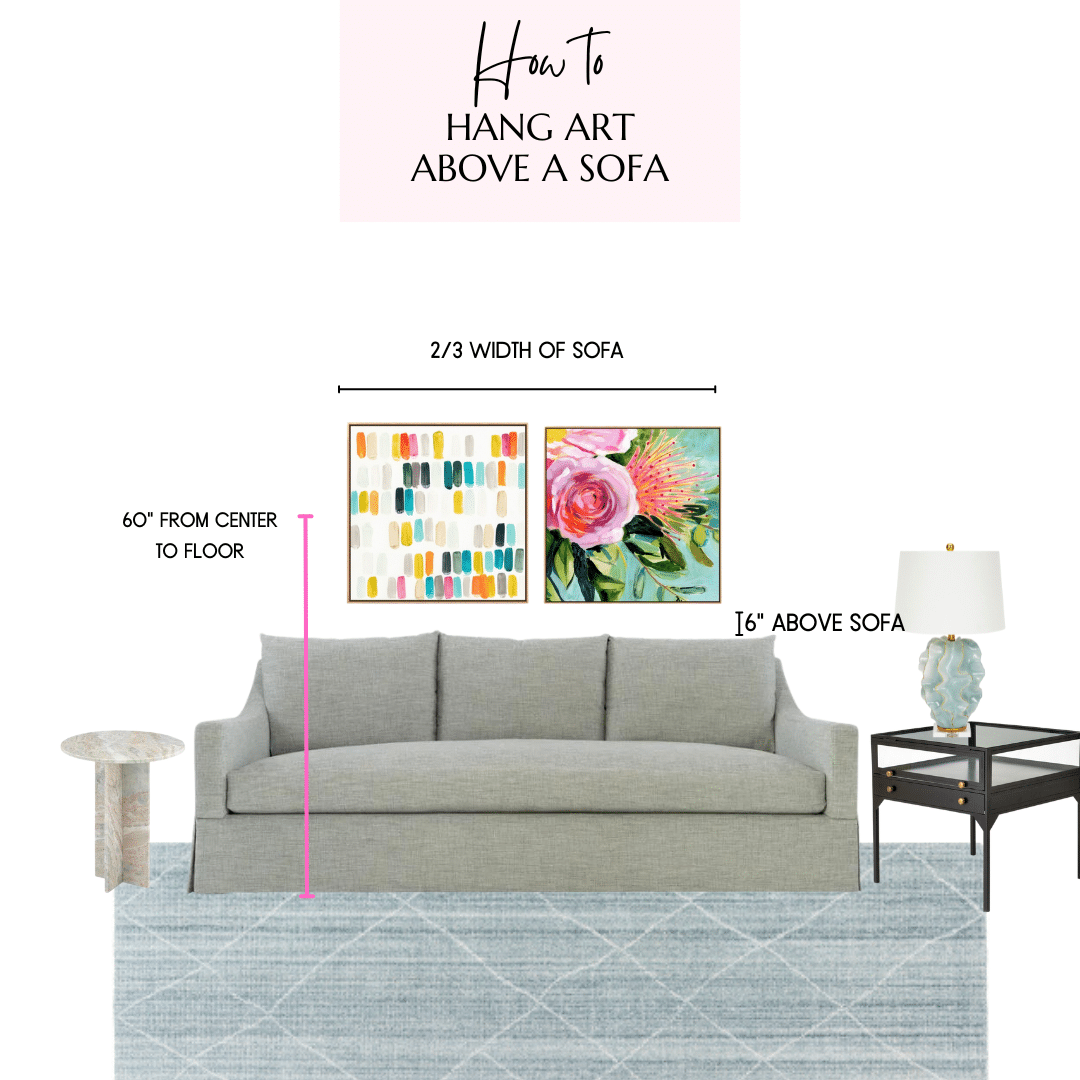 How To Hang Art Above The Sofa Like A Pro