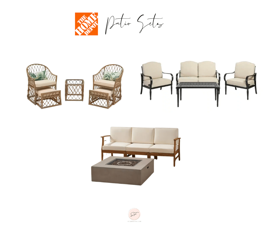 Home Depot patio sets for entertaining