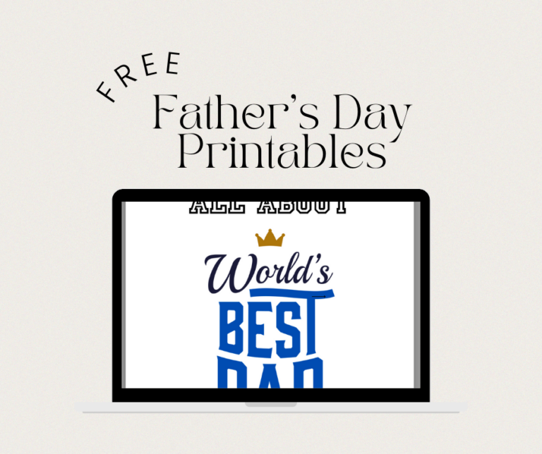 All About Dad FREE Printables For Father's Day - Handmade Gifts