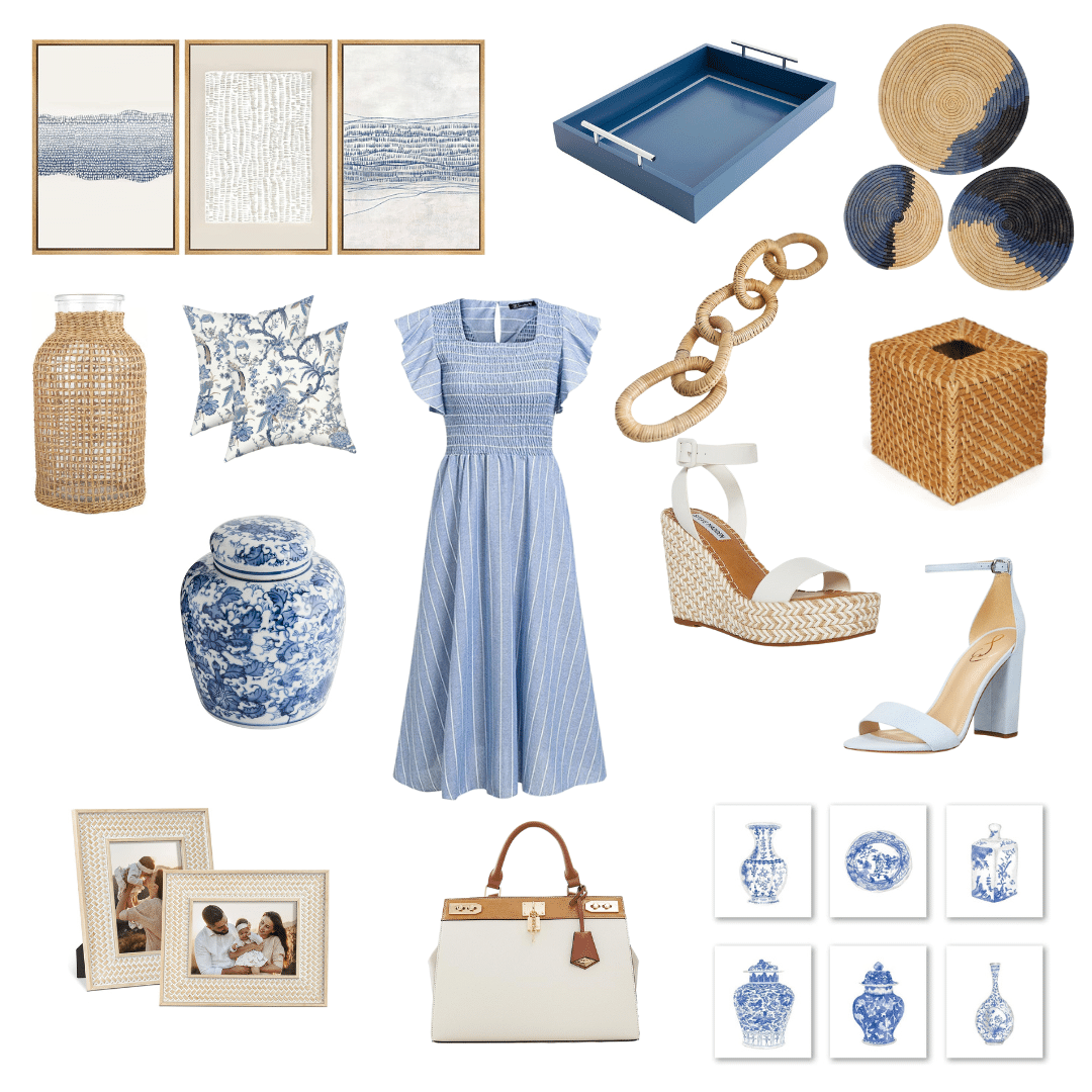 Amazon Summer Blue & White decor 